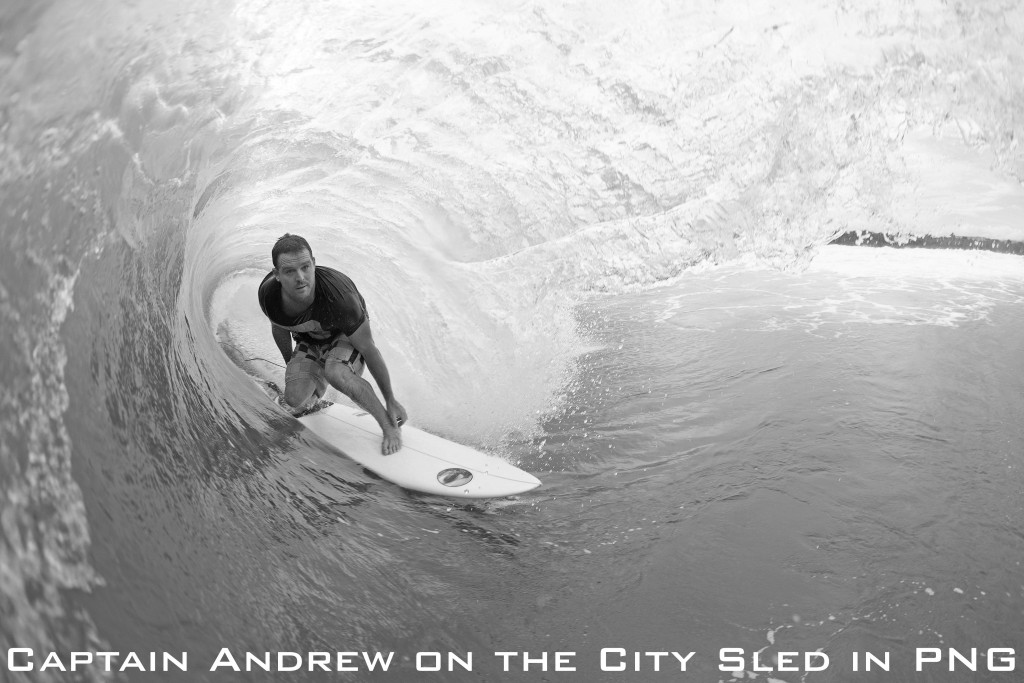 Captain Andrew on the City Sled in PNG_one