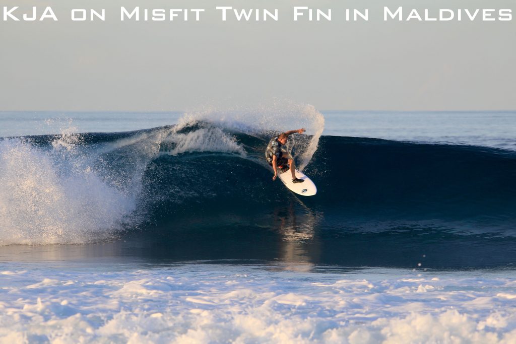 KJA on Misfit Twin Fin in Maldives