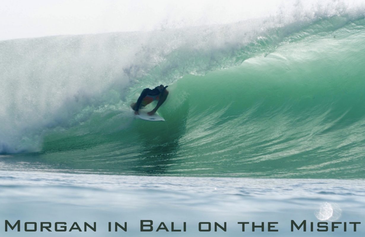 Morgan in Bali on the Misfit, two